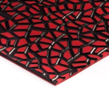 Hexagrip HighGrip Plaat Plaat 4,5mm Zwart/Rood