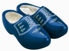 Hp Houten Klompen 110 Klomp Blauw Bies 0502 13cm(20-21)