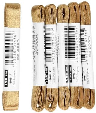 Bama Plat Mode Satijn Veter 120cm Goud