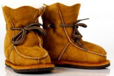 Bernardino Baby Stap Lamsvel Pantoffel Bruin 17