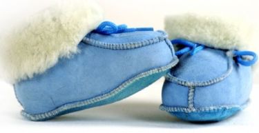 Bernardino Babyboot Lamsvel Pantoffel Blauw 18