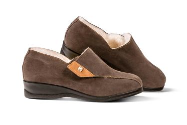 Fellhof 3509 Comoda Dms Dicht Pantoffel Donkerbruin 37