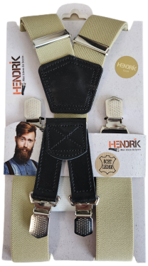 Hendrik Bretels Gold Uni Bretels Glad Beige