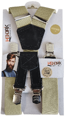 Hendrik Bretels Gold Uni Bretels Glad Beige