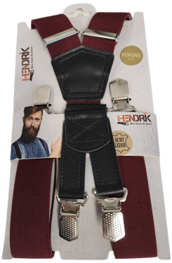 Hendrik Bretels Gold Uni Bretels Glad Bordo