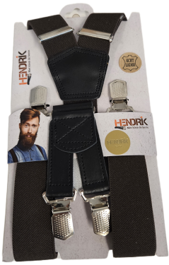 Hendrik Bretels Gold Uni Bretels Glad Bruin