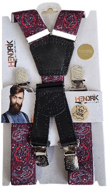 Hendrik Bretels Gold Paisley Bretels Paisley Bordo (56857)