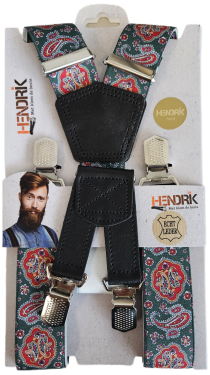 Hendrik Bretels Gold Paisley Bretels Paisley Groen (56833)