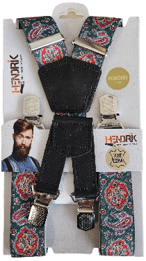 Hendrik Bretels Gold Paisley Bretels Paisley Groen (56833)