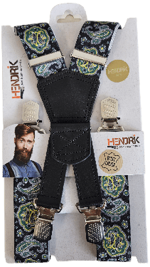 Hendrik Bretels Gold Paisley Bretels Paisley Zwart (56840)