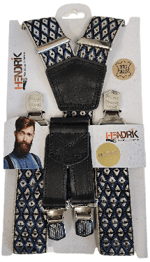 Hendrik Bretels Gold Wyber Bretels Wyber Ruit Blauw