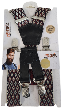 Hendrik Bretels Gold Wyber Bretels Wyber Ruit Bordo