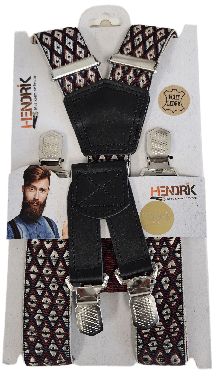 Hendrik Bretels Gold Wyber Bretels Wyber Ruit Bordo