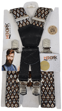 Hendrik Bretels Gold Wyber Bretels Wyber Ruit Bruin