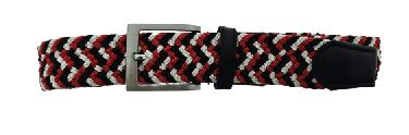 Martijn Riem Elastiek Riem 35mm Combi Zw-Rd-Wit