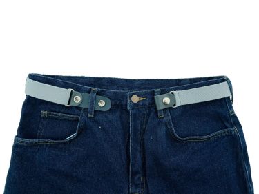 Riem Nobuckle Elastiek Riem 30mm Donker Grijs