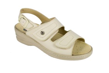 Perpedia Rabat Sandaal Beige 36   #Laag#Summer#Leren Voering#Klittenband#Perpedia Leren Inlegz ool#Voetbed#Ademend#Schok-absorberend