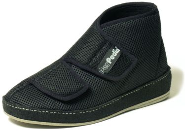 Perpedia Ph1018 Pantoffel Zwart 36   #Hoog#Katoen Voering#Klittenband#Voetbed#Antibacterieel #Ademend#Schok-absorberend