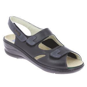 Podowell Delphine/Damia Sandaal Zwart 41   #Laag#Verbandschoen#On steam#Klittenband#Sanitized#Extensibl e Stretch#Voetbed#Antibacterieel#Schok-absorberend