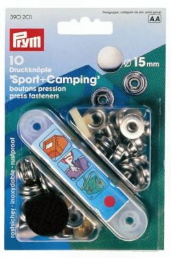 Prym Drukknoop Set 390201 Sport/Camping 15mm Nikkel