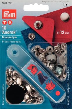 Prym Drukknoop Set 390330 Anorak 12mm Nikkel