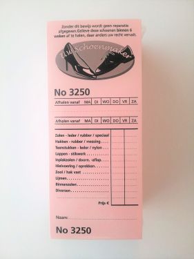 Reparatiekaart Blok Roze