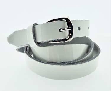 Riem L2001 Leren Riem 20mm Wit Lak