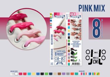Shoeps 8 Mix Pink Elastieke Veter
