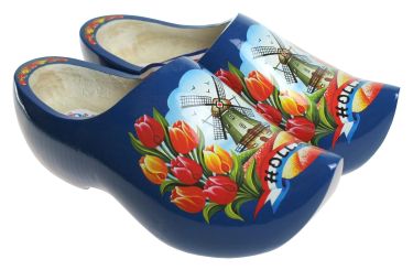 Sp Houten Klomp 120 Klomp Blauw Tulp 0533 12cm (19)