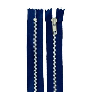 Ykk Metaal 6mm Mode Nikkel Rits 60 cm Blauw-040