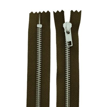 Ykk Metaal 6mm Mode Nikkel Rits 60 cm Choco-900