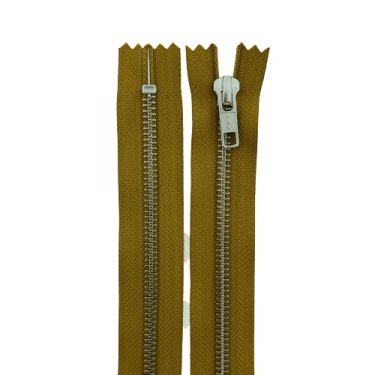 Ykk Metaal 6mm Mode Nikkel Rits 60 cm Cognac-857
