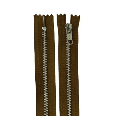 Ykk Metaal 6mm Mode Nikkel Rits 60 cm Donkercognac-859