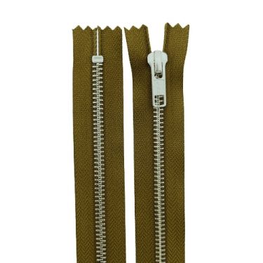 Ykk Metaal 6mm Mode Nikkel Rits 60 cm Middenbruin-022